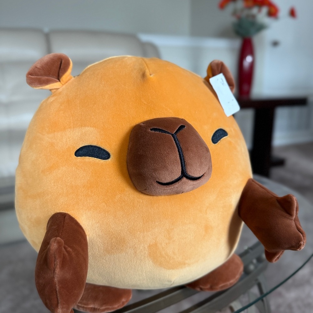 Squishmallows Plush Capybara - Orange and Brown - Picture 3 of 4